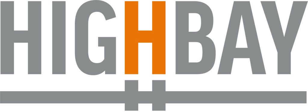 highbay service logo grey orange